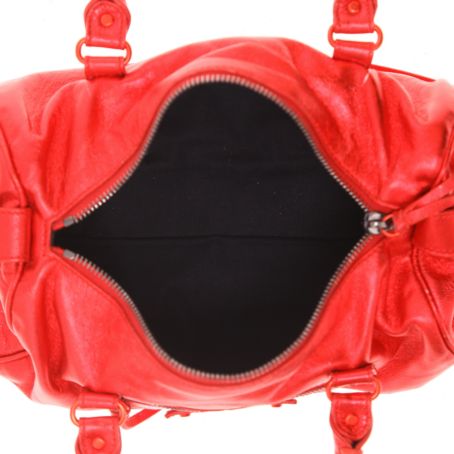 Sac à main Balenciaga  City en cuir irisé rouge - Detail D3