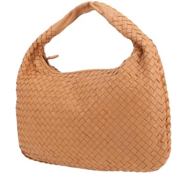 Borsa Bottega Veneta “Veneta” in pelle intrecciata color cammello