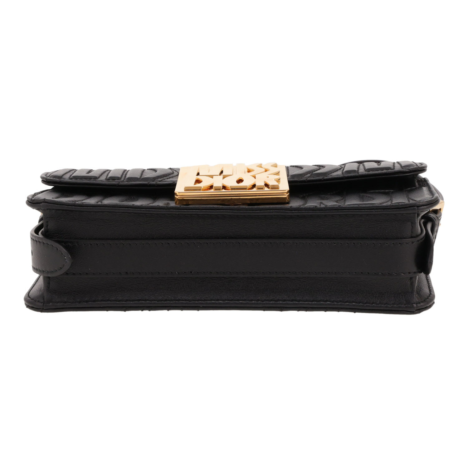 Bolso para llevar al hombro Dior  Miss Dior en cuero negro - Detail D1