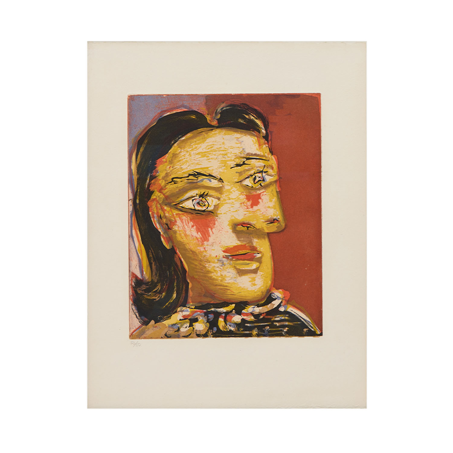 Tête de femme n°4, Portrait de Dora Maar - 1939 - Detail D1