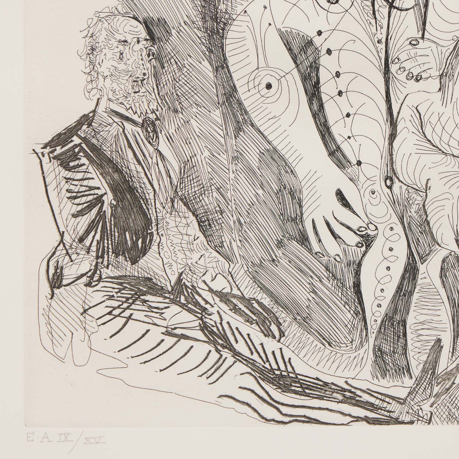 Femmes à leur toilette avec Degas rêvant, from La Série 156 - 1971 - Detail D3