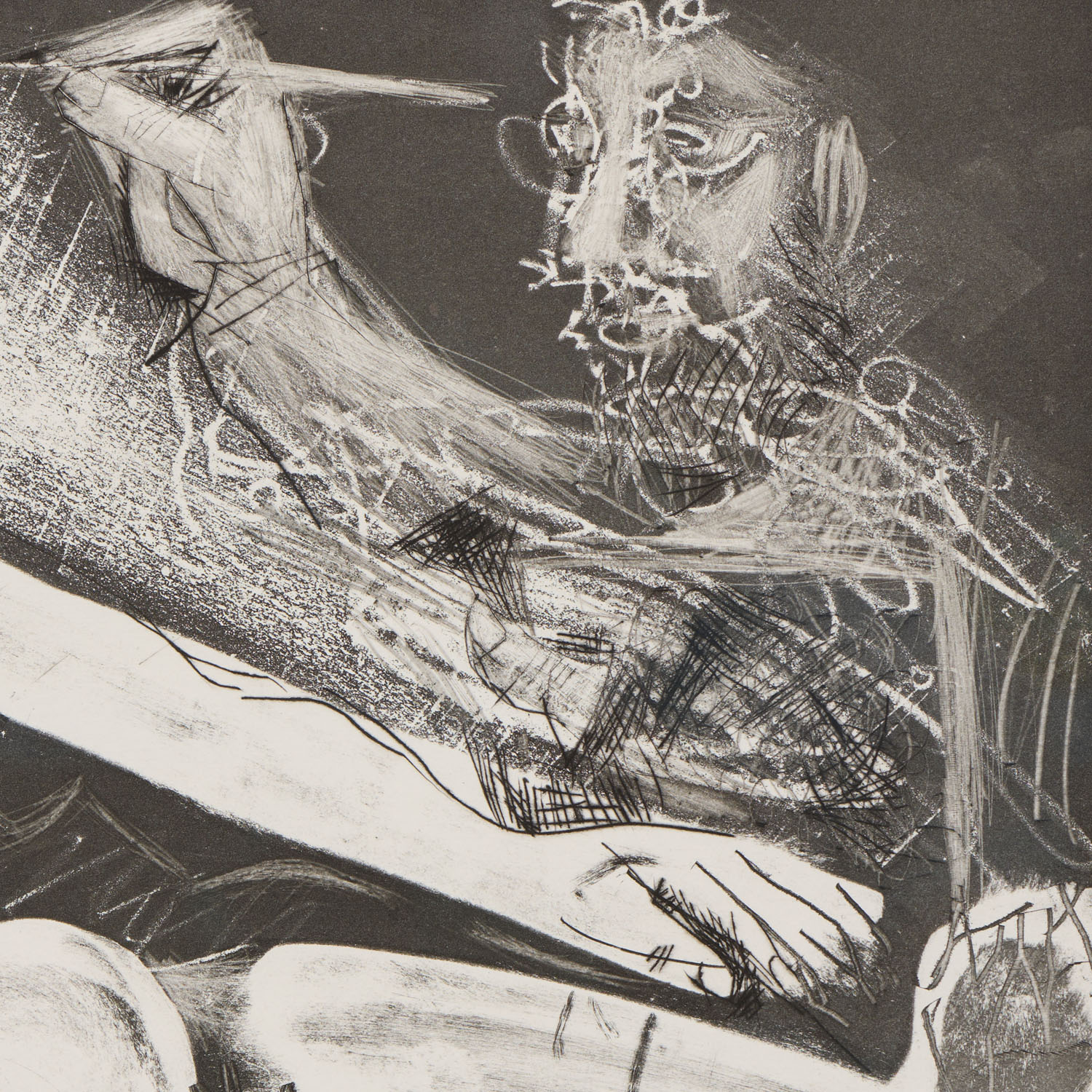 Peintre et modèle au collier - 1966