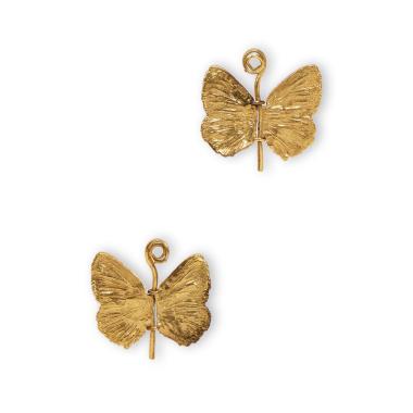 Paire de boucles d’oreille 'Papillon', petit modèle - le modèle créé vers 1990 - Edition Artcurial