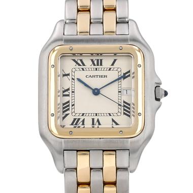 Orologio Cartier Panthère modello grande  in oro e acciaio Ref: Cartier - 8395  Circa 1985