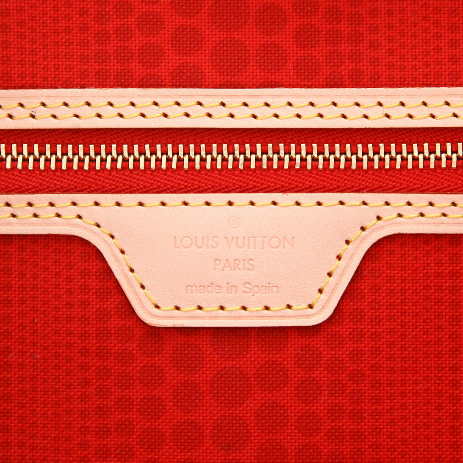 Shopping bag Louis Vuitton  Neverfull Editions Limitées modello medio  in tela monogram e pelle naturale - Detail D2