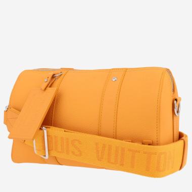 Sac bandoulière Louis Vuitton  City Keepall en cuir grainé jaune