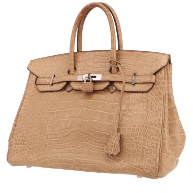 Sac à main Hermès  Birkin 35 cm en alligator beige