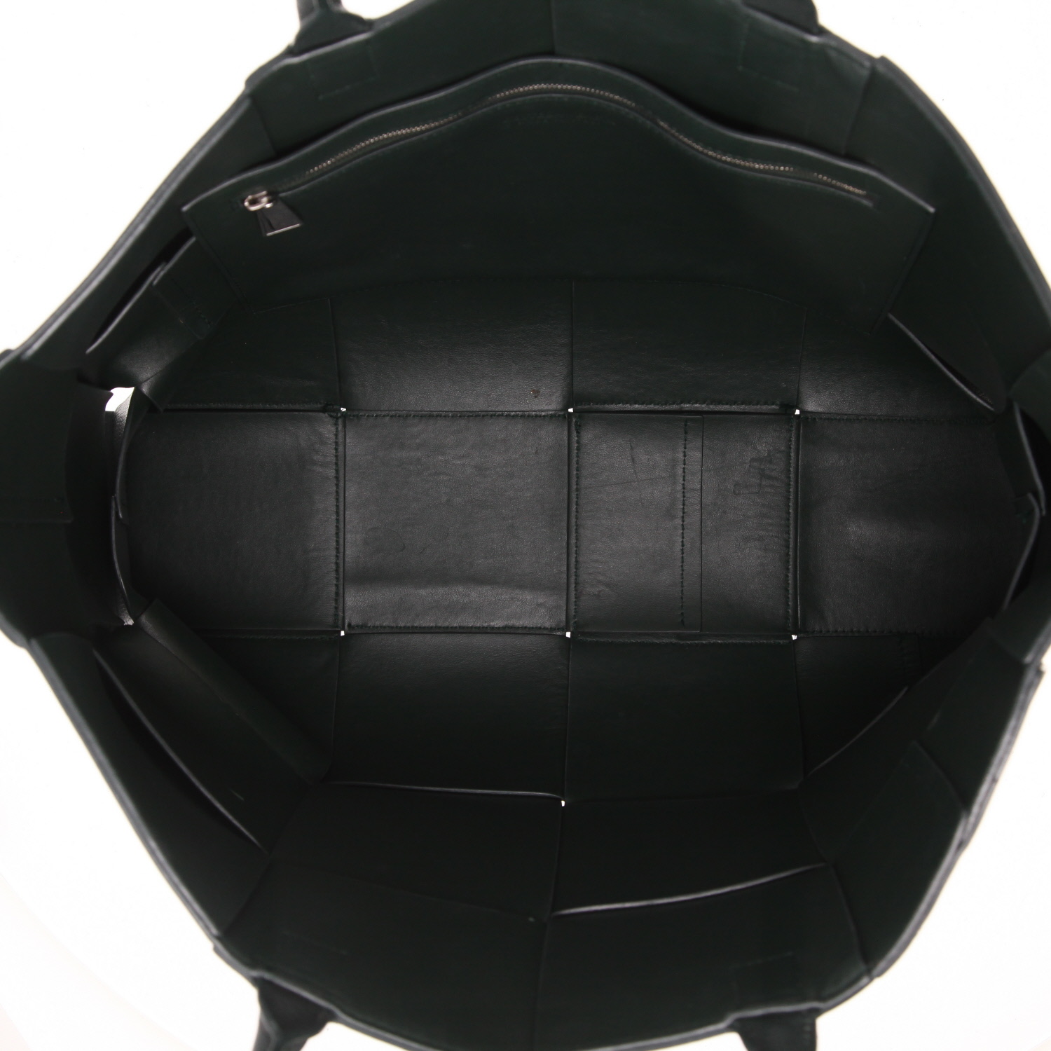 Shopping bag Bottega Veneta  Arco in pelle intrecciata verde - Detail D3