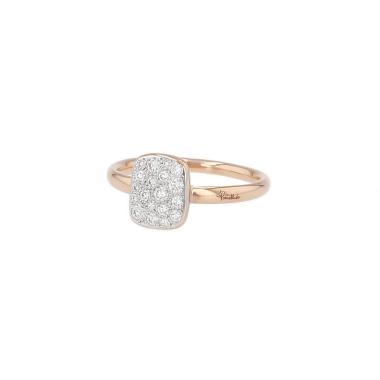 Bague Pomellato Sabbia en or rose, or blanc et diamants