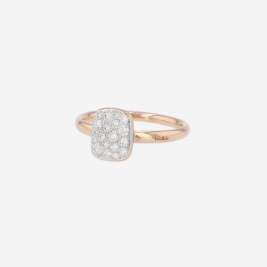 Bague Pomellato Sabbia en or rose, or blanc et diamants