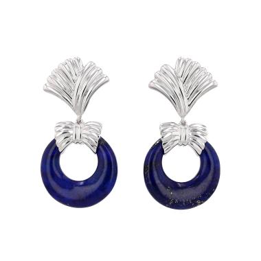 Orecchini Van Cleef & Arpels  in oro bianco e lapislazzuli