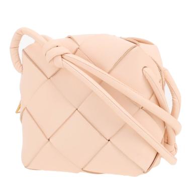 Bottega Veneta  Camera Loop mini  shoulder bag  in cream color intrecciato leather