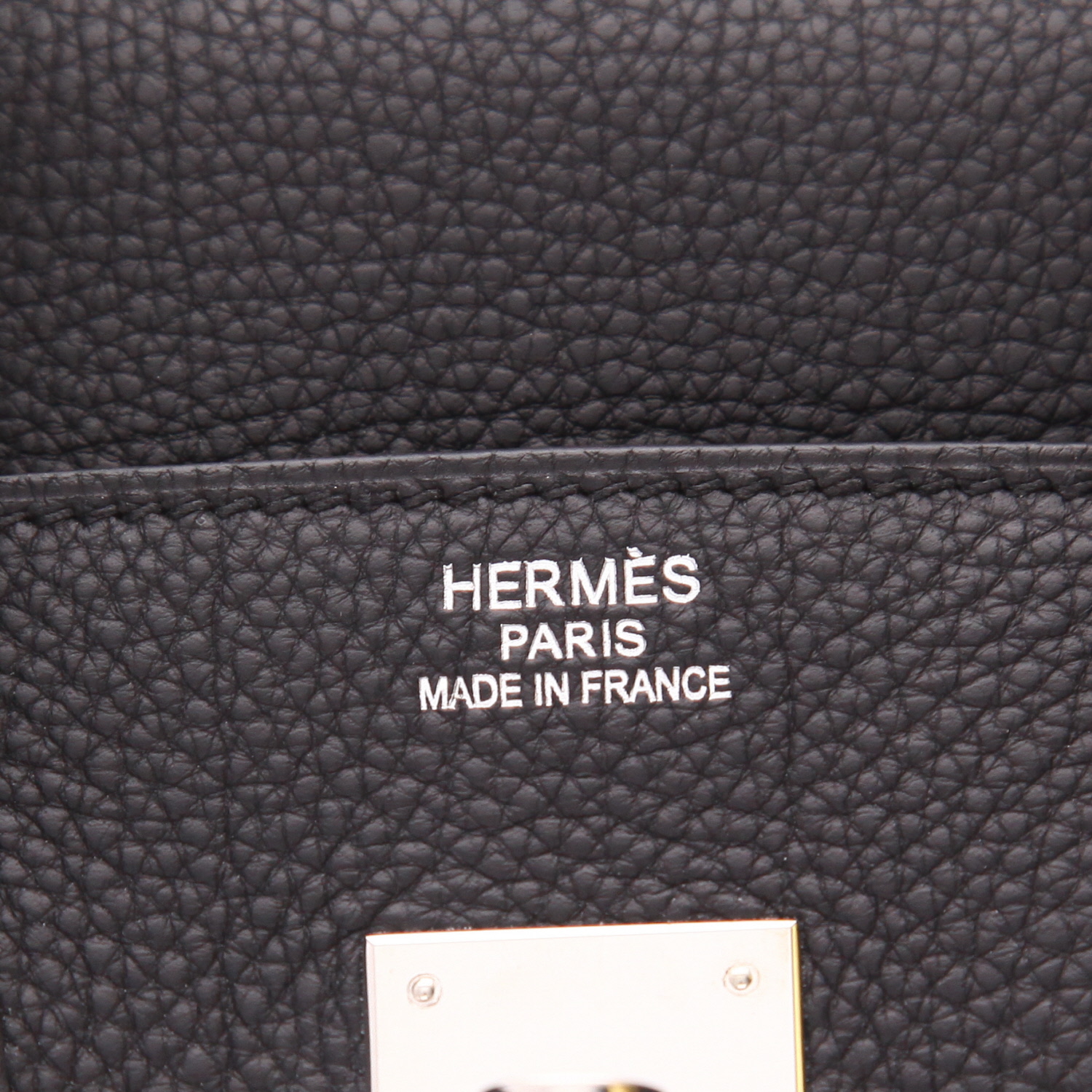 Hermès  Birkin 35 cm handbag  in black togo leather - Detail D2