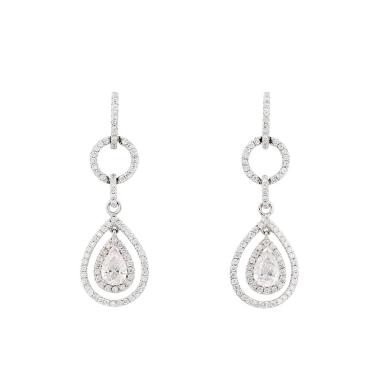 Messika Emporium earrings in white gold and diamonds