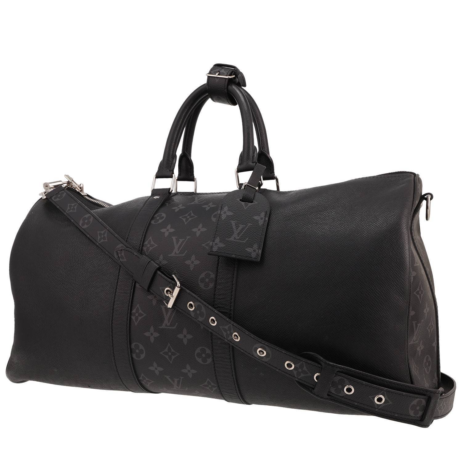 Sac de voyage Louis Vuitton Keepall 45 cuir taiga occasion