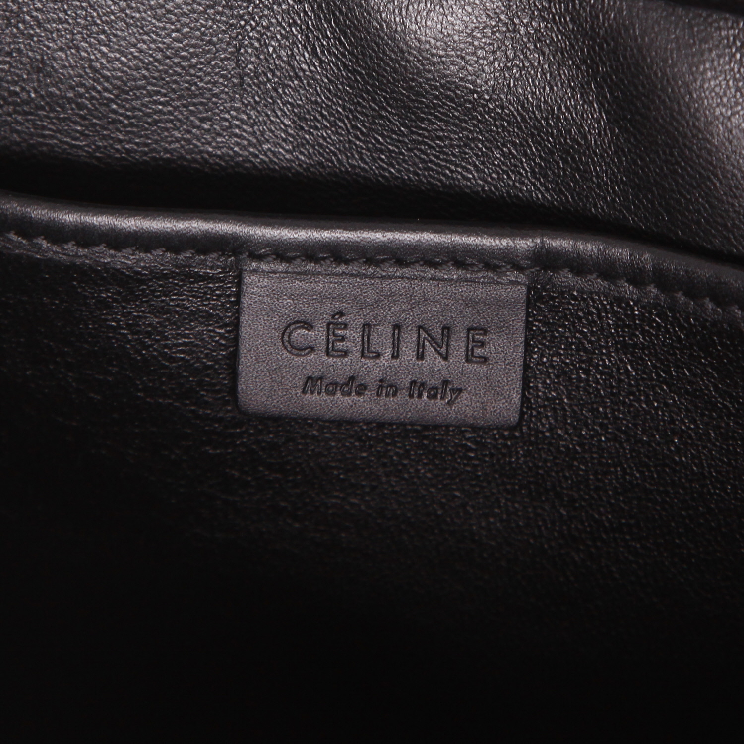 Sac à main Celine  Luggage Nano en cuir noir, rouge et gris - Detail D2