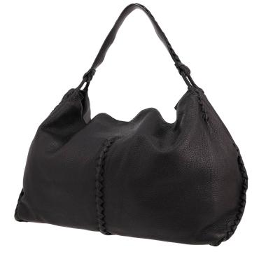 Bolso de mano Bottega Veneta   en cuero granulado negro