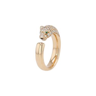 Cartier Panthère small model ring in yellow gold, diamonds and onyx