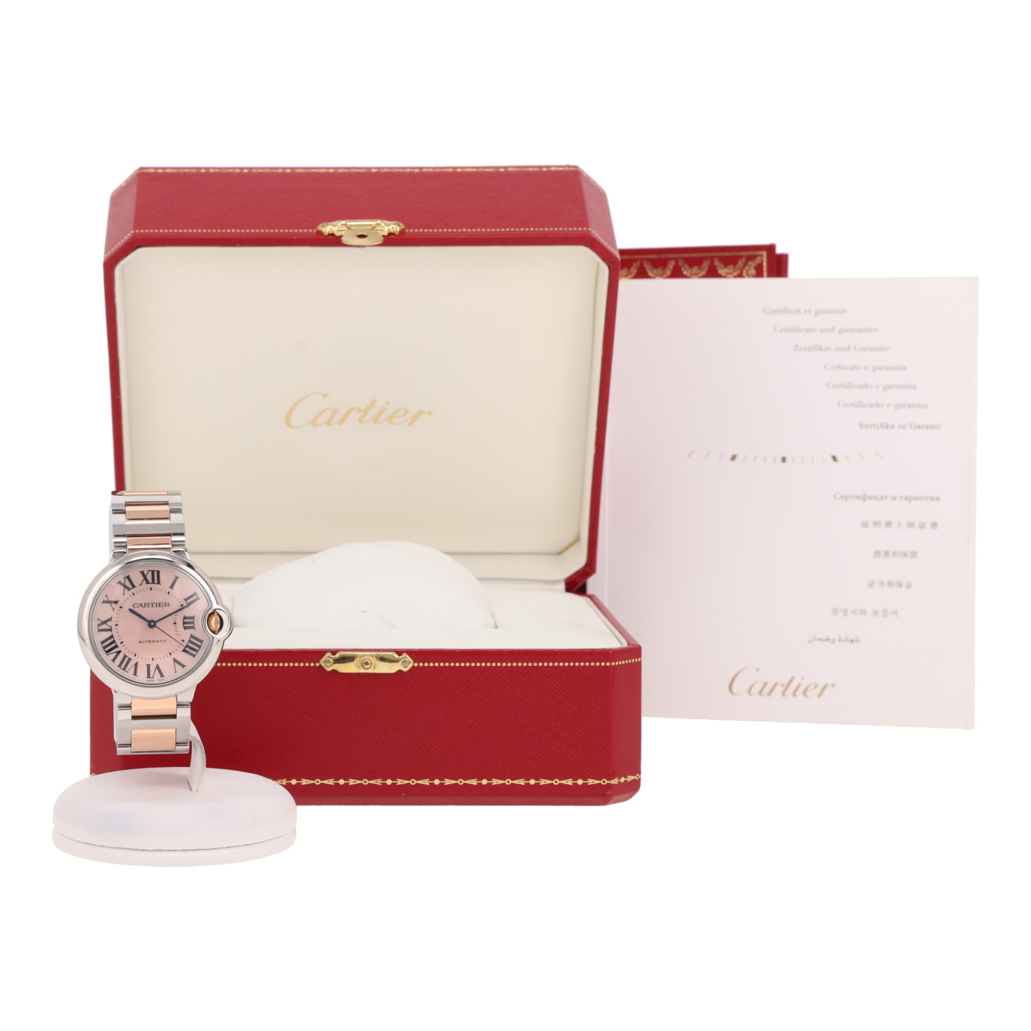 Cartier Ballon Bleu in pink gold and stainless steel Ref: Cartier - 3284  Circa 2011