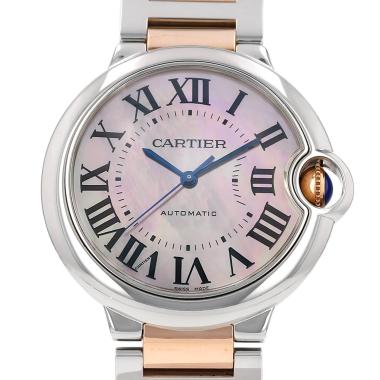 Montre Cartier Ballon Bleu De Cartier en or rose et acier Ref: Cartier - 3284  Vers 2011