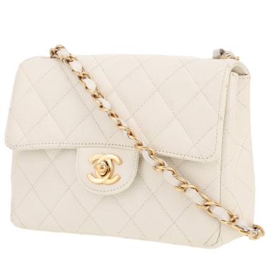 Borsa a tracolla Chanel Timeless Mini in pelle trapuntata bianca