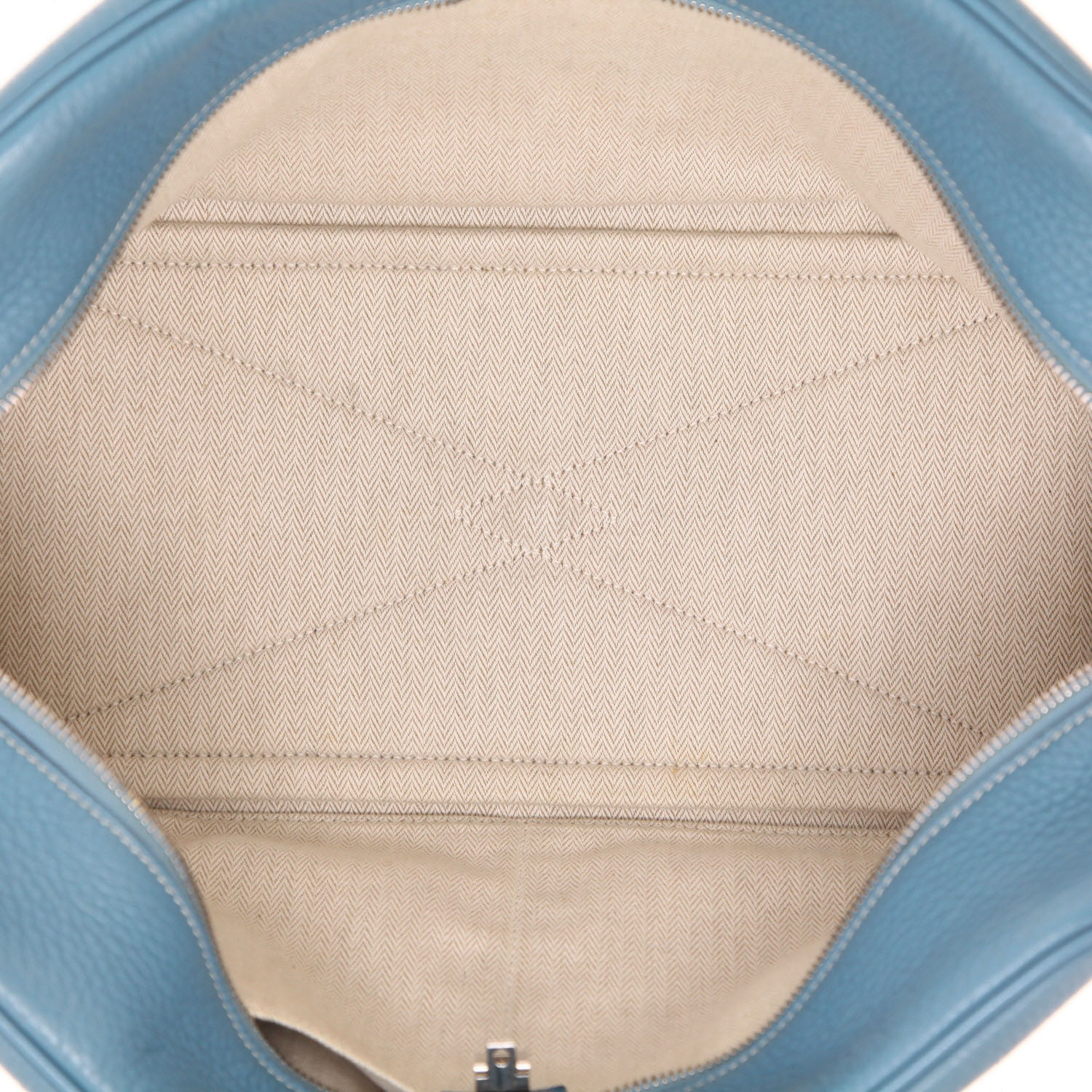 Borsa Hermès Victoria in pelle Togo Bleu Jean - Detail D3