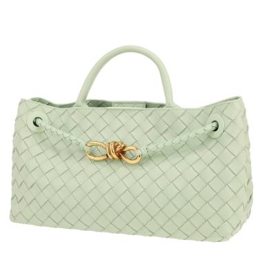 Bottega Veneta Andiamo East-West handbag in green intrecciato leather
