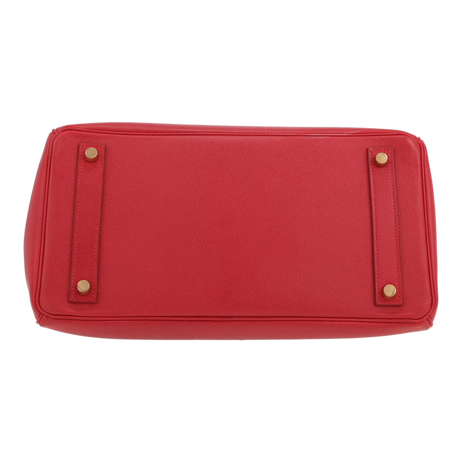 Borsa Hermès  Modello Haut à Courroies da 32 cm in pelle Courchevel Rouge Vif - Detail D1
