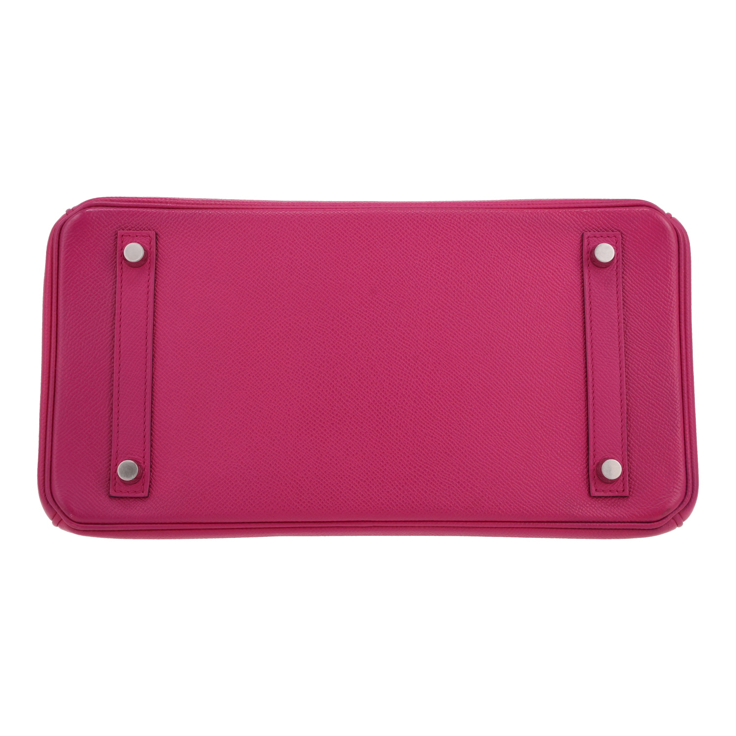 Bolso de mano Hermès  Birkin 30 cm en cuero epsom rosa Tosca - Detail D1