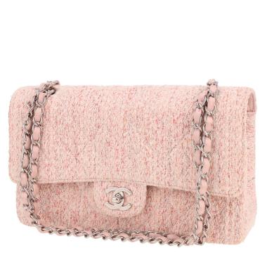 Bolso Chanel «Timeless Classic» de tweed rosa