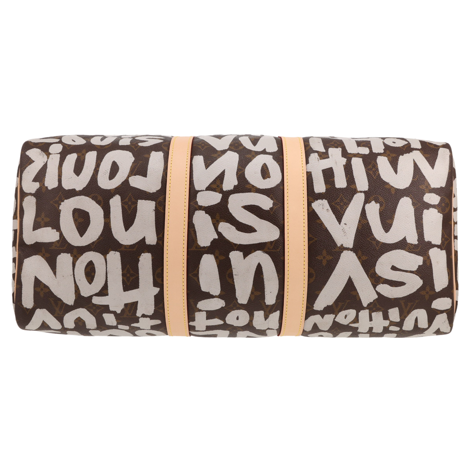 Borsa weekend Louis Vuitton  Keepall Editions Limitées in tela monogram marrone - Detail D1