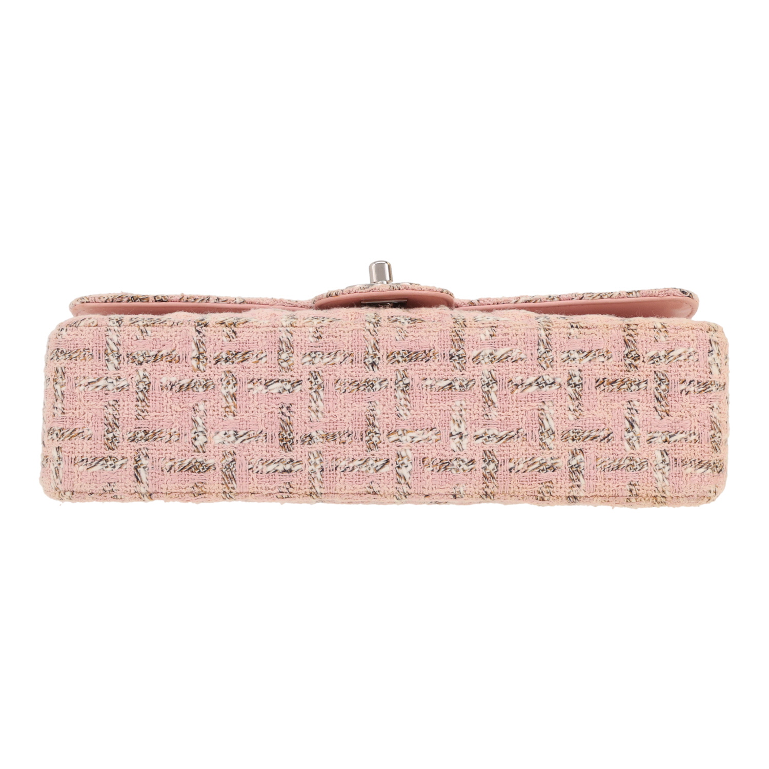 Chanel Timeless shoulder bag in pink tweed - Detail D1