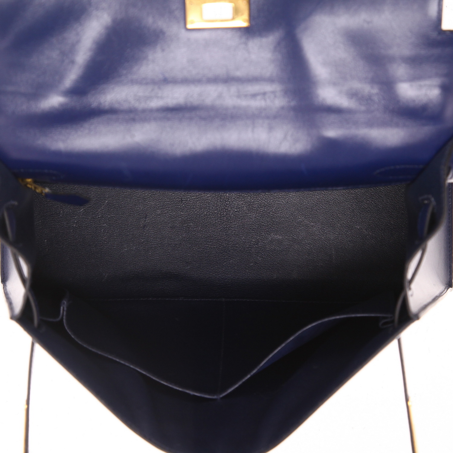 Sac à main Hermès  Kelly 32 cm en cuir box bleu-roi - Detail D3