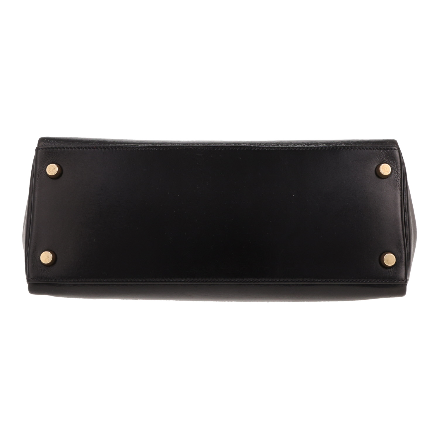 Bolso Hermès Kelly de 28 cm en piel negra tipo «box» - Detail D1