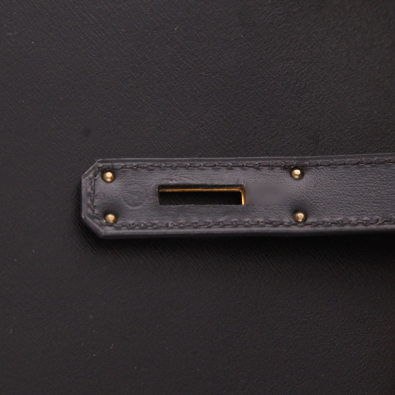 Borsa Hermès Kelly 32 cm in pelle nera "box" - Detail D4