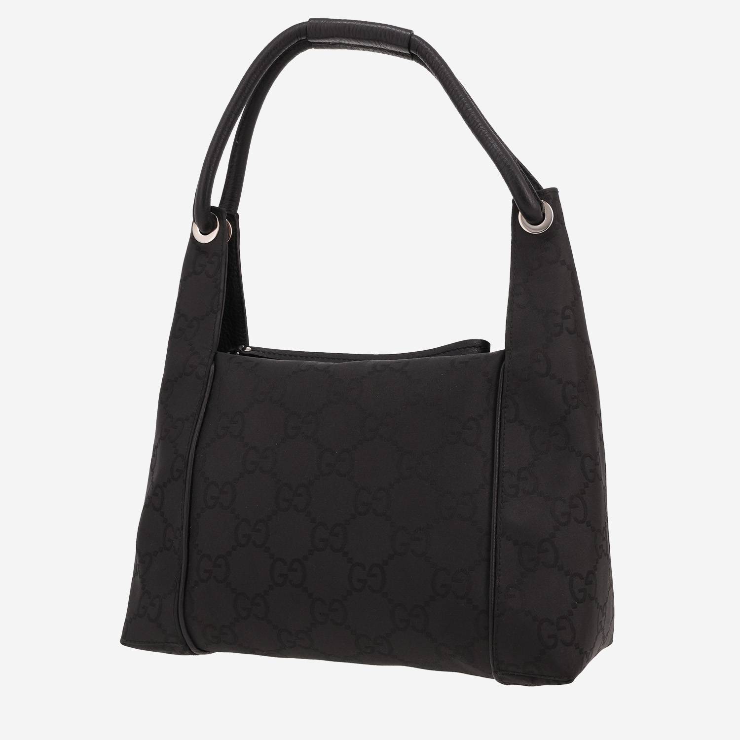 Borsa Gucci  Gucci Vintage in tela "sûpreme GG" nera e pelle nera