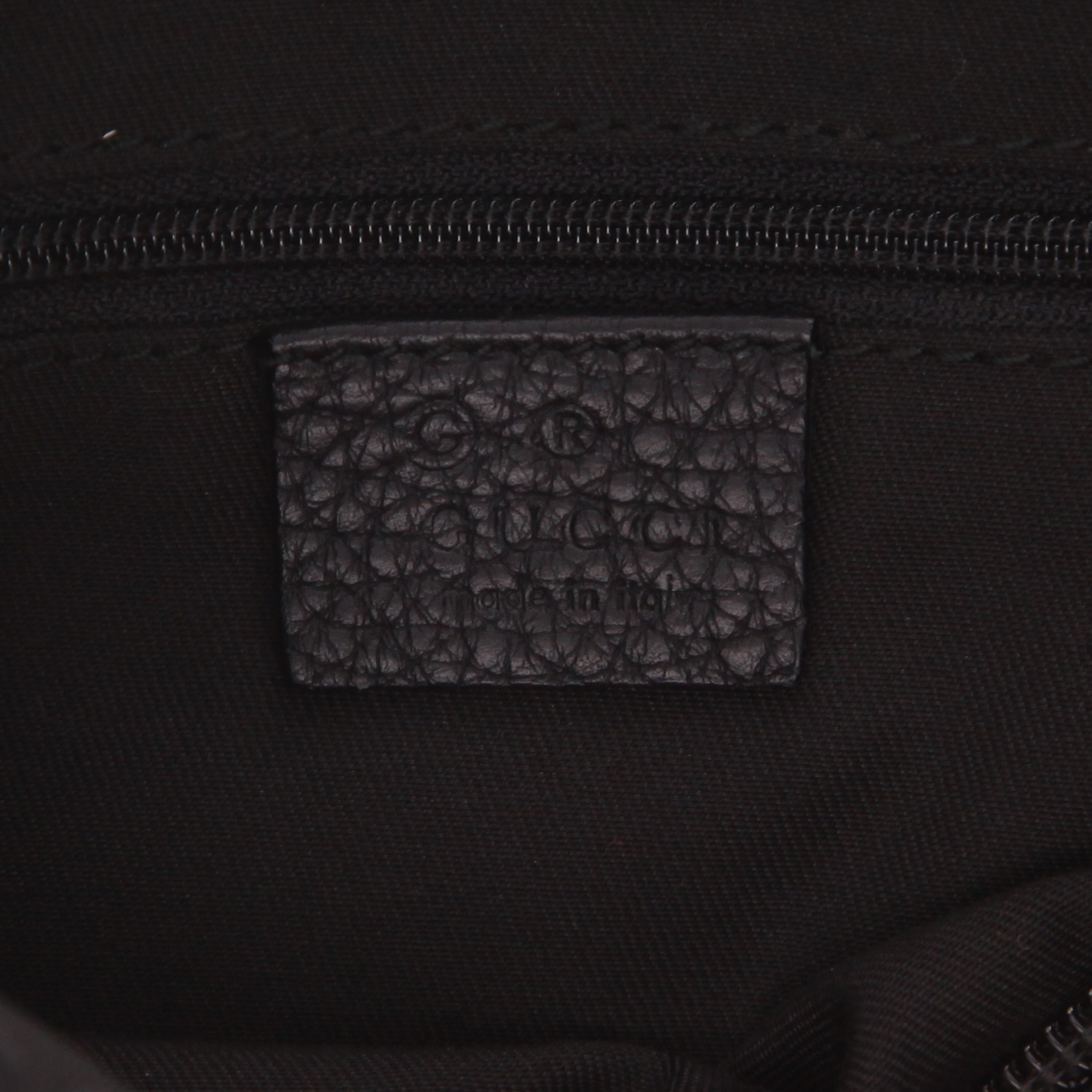 Gucci  Gucci Vintage handbag  in black "sûpreme GG" canvas  and black leather - Detail D2