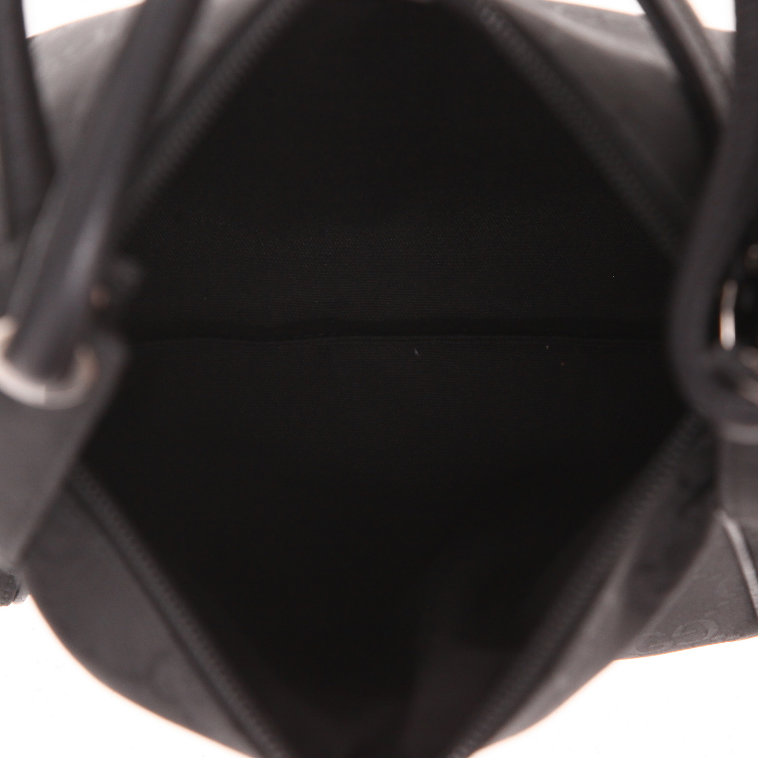 Gucci  Gucci Vintage handbag  in black "sûpreme GG" canvas  and black leather - Detail D3