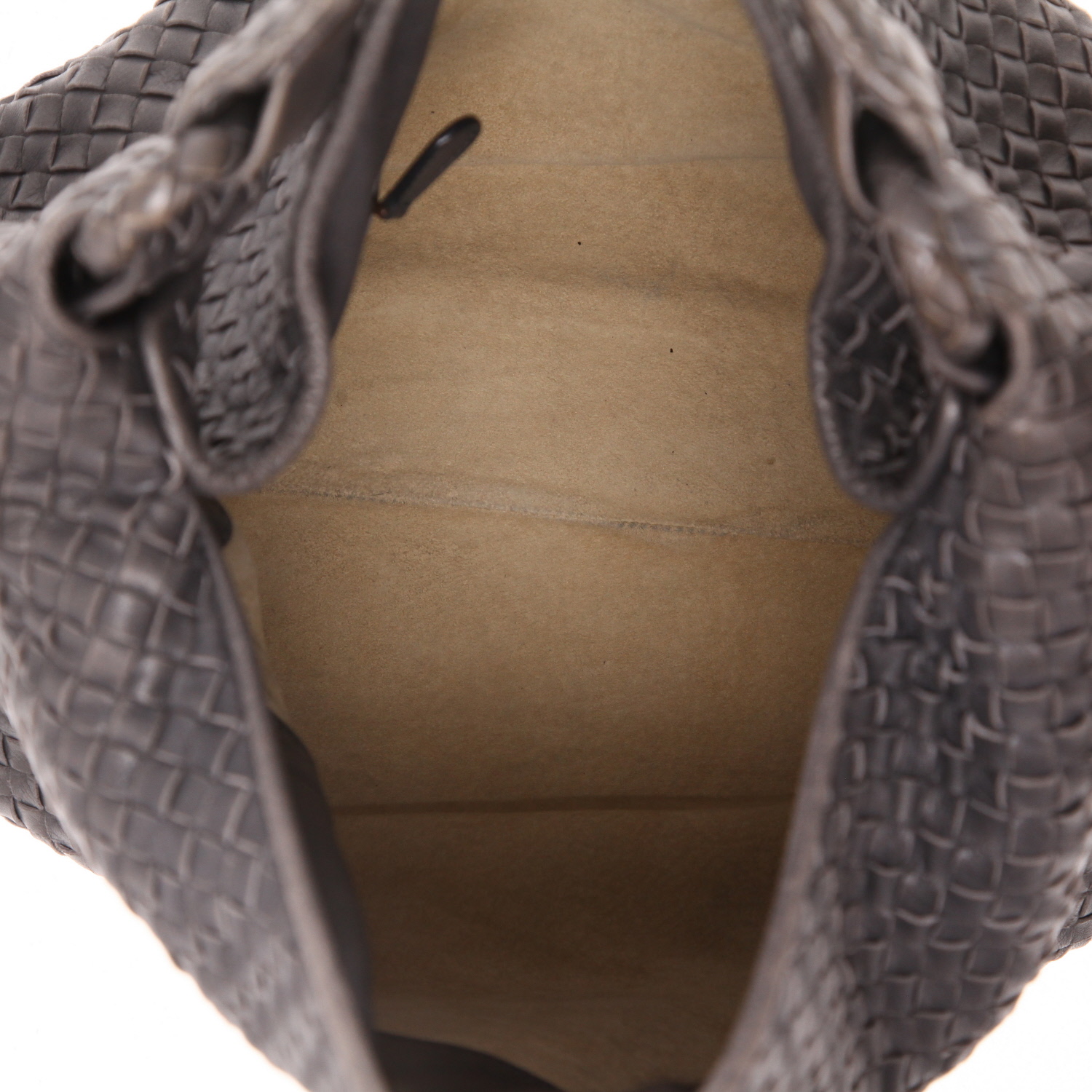 Bolso de mano Bottega Veneta  Sloane en cuero intrecciato gris - Detail D3