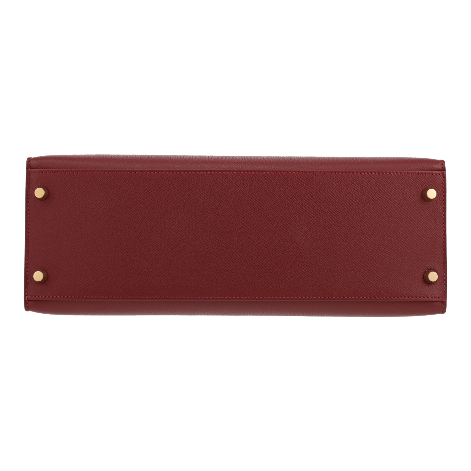 Bolso de mano Hermès  Kelly 32 cm en cuero epsom rojo H - Detail D1