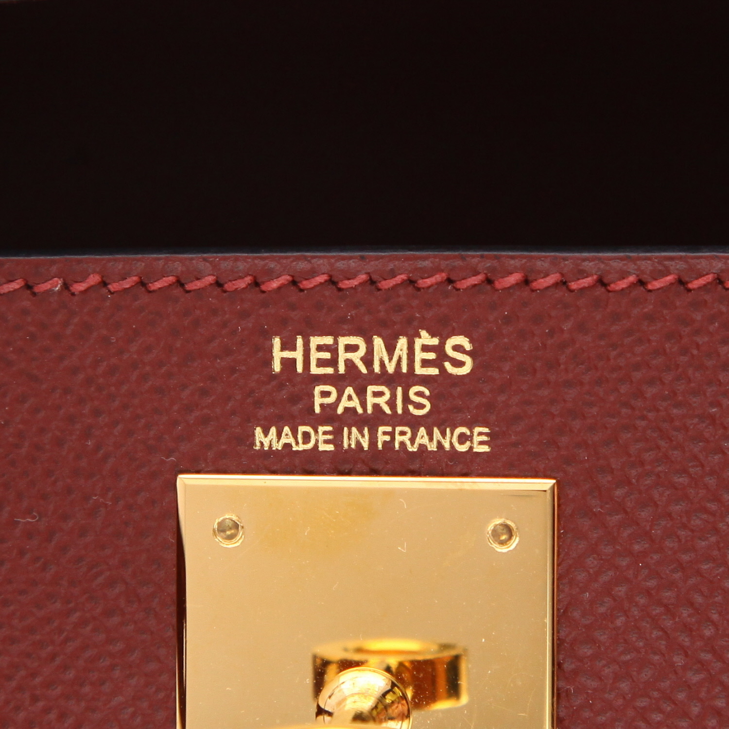 Sac à main Hermès  Kelly 32 cm en cuir epsom rouge H - Detail D2
