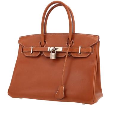 Borsa Hermès  Birkin 30 cm in pelle Barenia terra di Siena bruciata