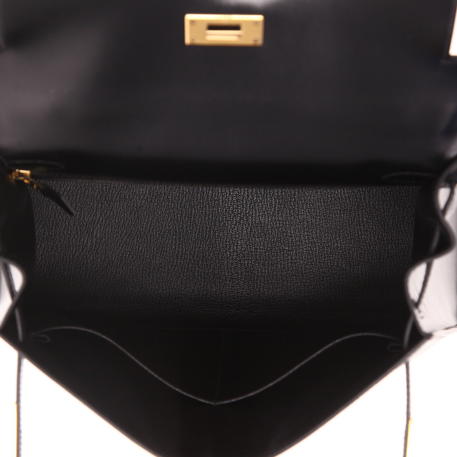 Borsa Hermès  Kelly 28 cm in pelle box nera - Detail D3