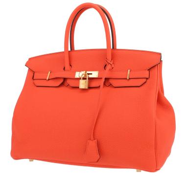 Borsa Hermès  Birkin 35 cm in pelle togo arancio Poppy