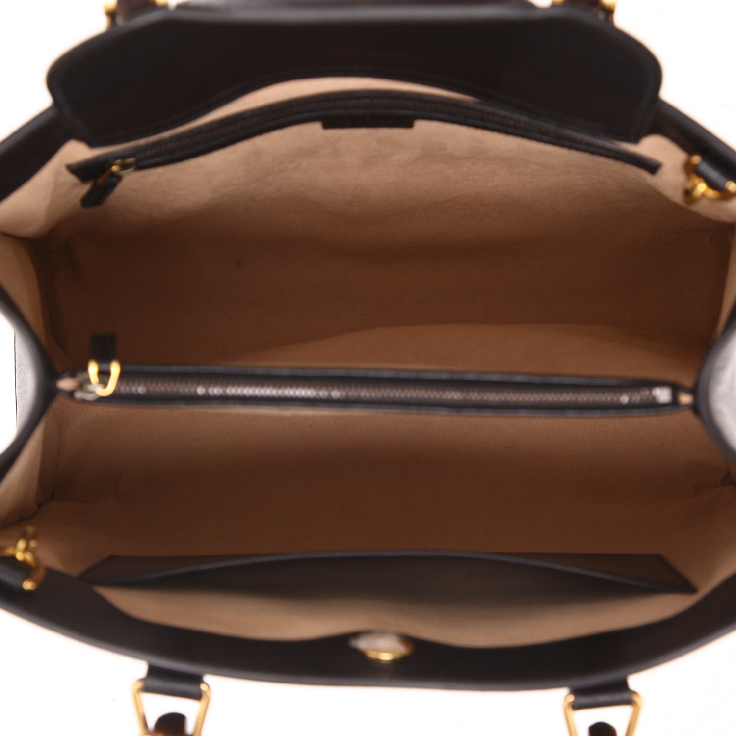 Sac à main Gucci  Diana grand modèle  en cuir noir et bambou - Detail D3