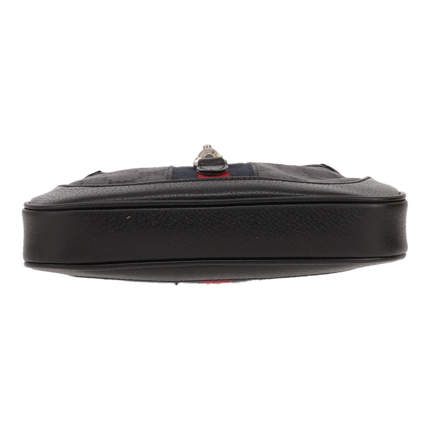 Balenciaga  x Gucci Jackie shoulder bag  in black logo canvas  and black leather - Detail D1