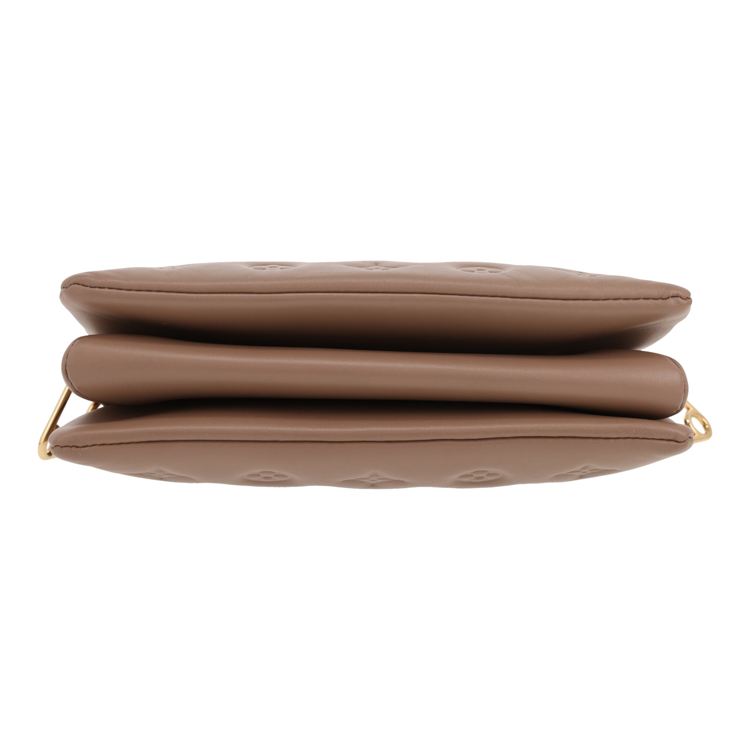 Sac bandoulière Louis Vuitton  Coussin en cuir monogram empreinte beige - Detail D1