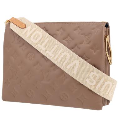 Borsa a tracolla Louis Vuitton  Coussin in pelle monogram con stampa beige
