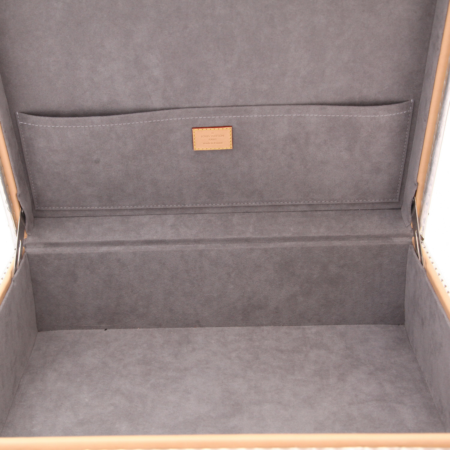 Valise Louis Vuitton  Cotteville en cuir monogram miroir et cuir naturel - Detail D3