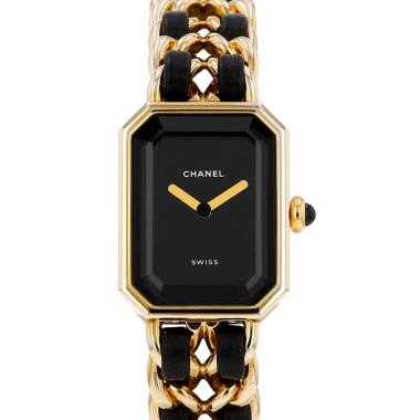 Reloj Chanel Première talla M  de oro chapado Circa 1990